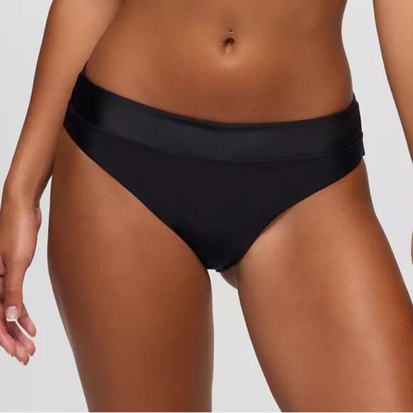 Prana Summer Wave Bikini Bottom Black Swim Bathing Suit UPF 50+ NWT Size XL - Picture 1 of 7